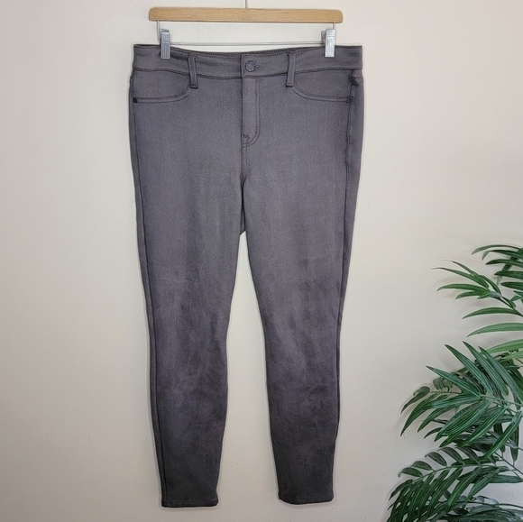 Level 99 | Gray Soft Velour Feel Skinny Pants - Picture 1 of 6